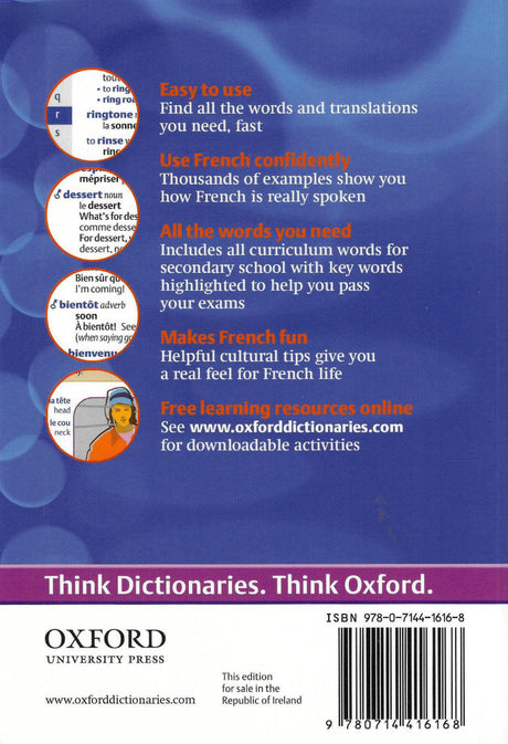 ■ Oxford Learner's French School Dictionary - Old Edition by CJ Fallon on Schoolbooks.ie