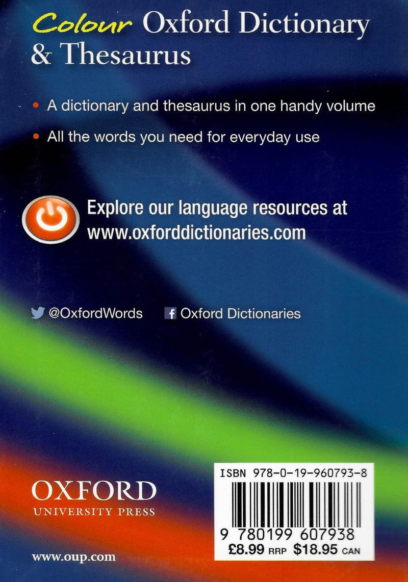 Colour Oxford Dictionary and Thesaurus by Oxford University Press on Schoolbooks.ie