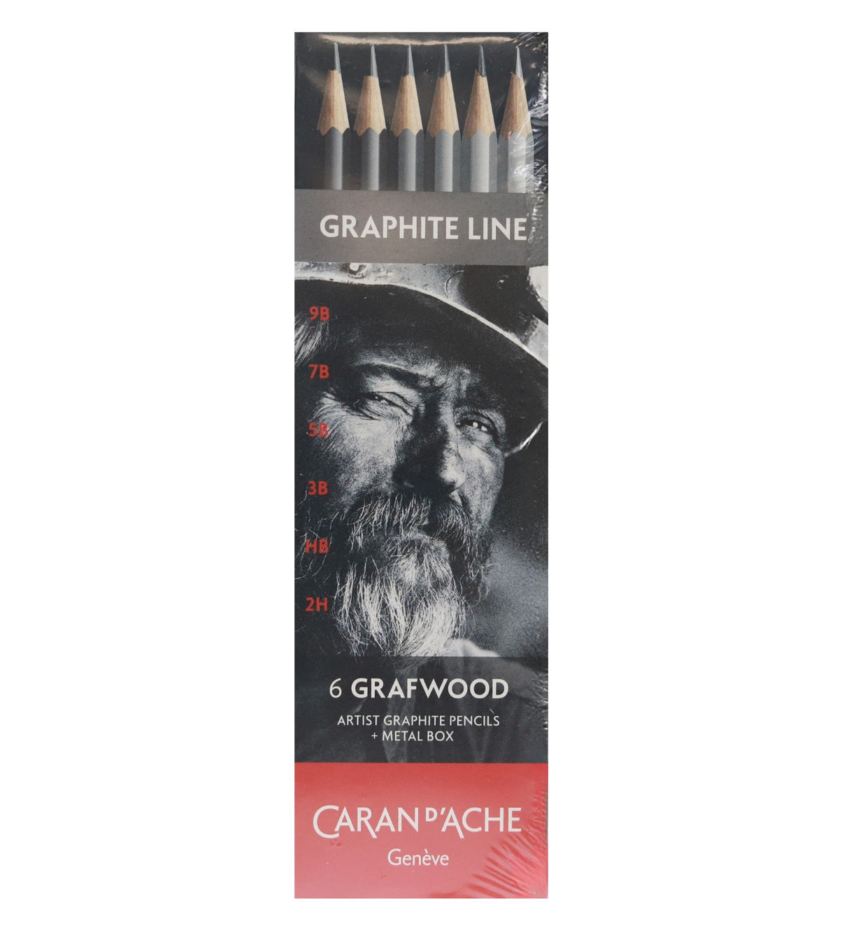 ■ Caran d'Ache - Graphite Line Pencils - Pack of 6 (9B, 7B, 5B 3B, HB, 2H) by Caran d'Ache on Schoolbooks.ie