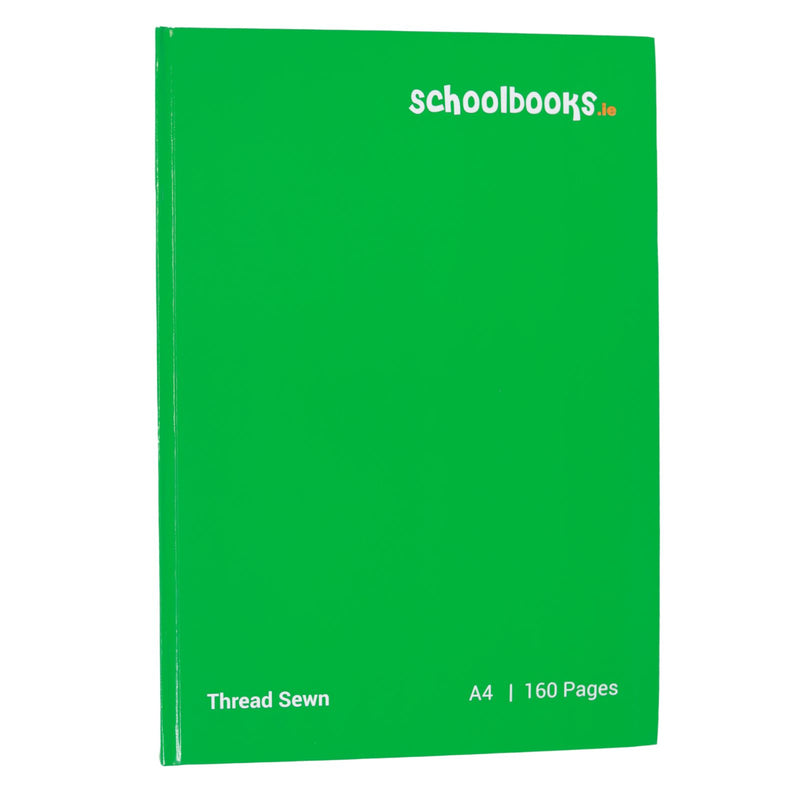 Schoolbooks.ie - A4 Hardback Notebook - 160 Page - Green by Schoolbooks.ie on Schoolbooks.ie