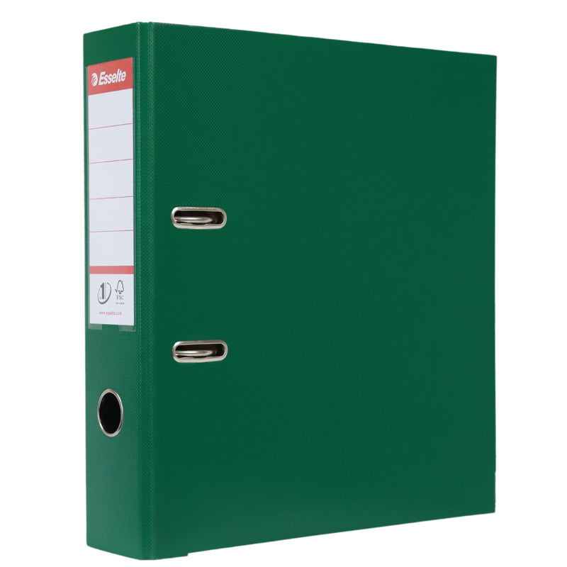 A4 Standard - No.1 Vivida Lever Arch File PP - Green by Esselte on Schoolbooks.ie