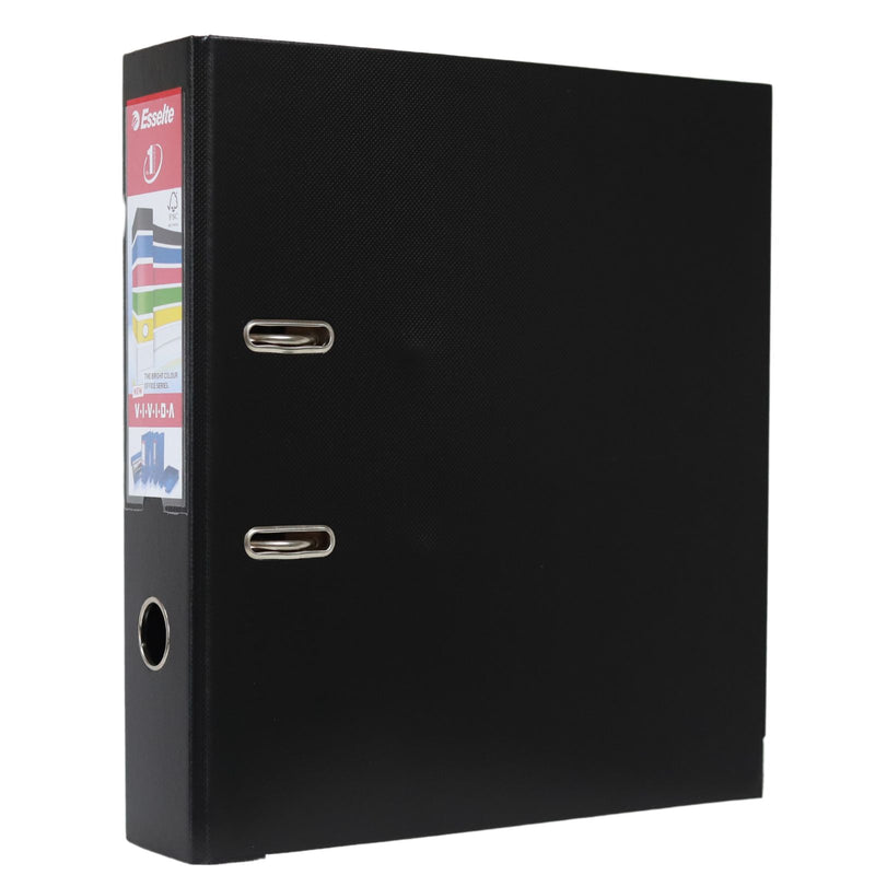 A4 Standard - No.1 Vivida Lever Arch File PP - Black by Esselte on Schoolbooks.ie