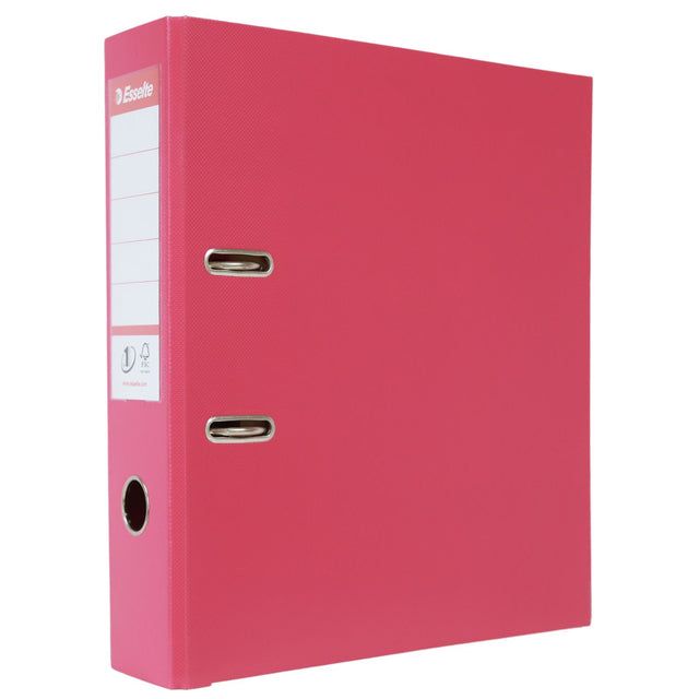 A4 Standard - No.1 Vivida Lever Arch File PP - Fuchsia by Esselte on Schoolbooks.ie