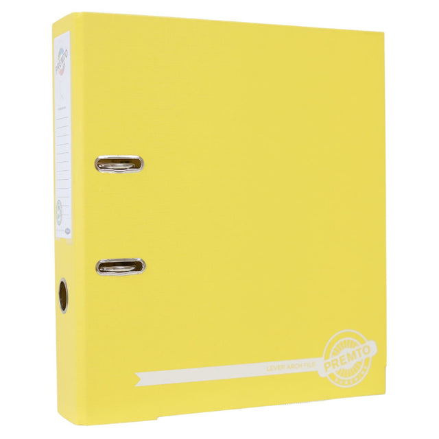 Premto A4 Lever Arch File - Sunshine by Premto on Schoolbooks.ie