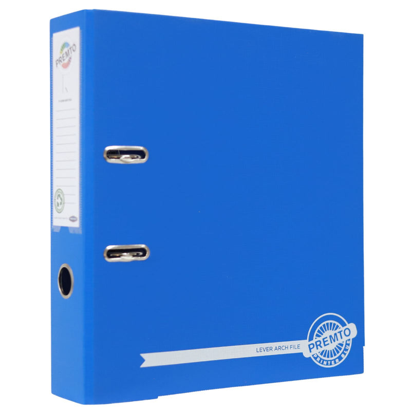 Premto A4 Lever Arch File - Printer Blue by Premto on Schoolbooks.ie