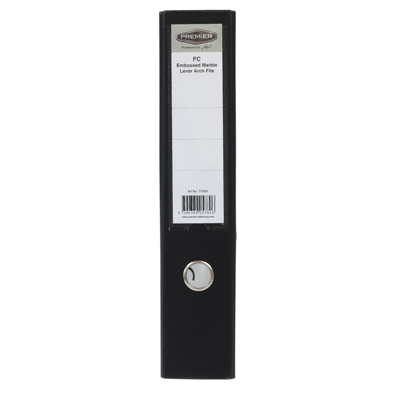 Concept - Foolscap Lever Arch File - Solid Black by Concept on Schoolbooks.ie