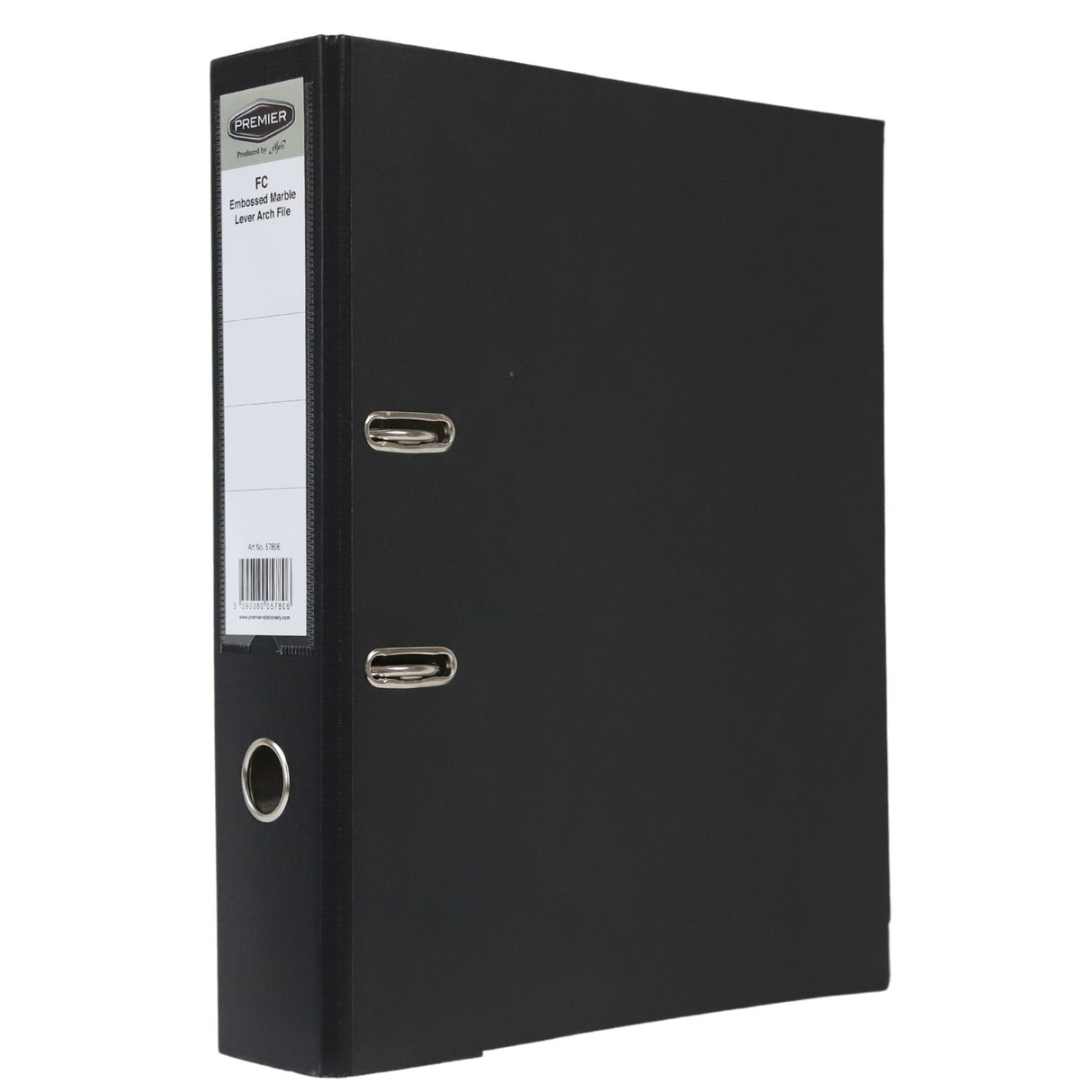 Concept - Foolscap Lever Arch File - Solid Black by Concept on Schoolbooks.ie