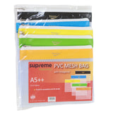 Mesh Bag A5 ++ PVC - 5 Pieces by Supreme Stationery on Schoolbooks.ie