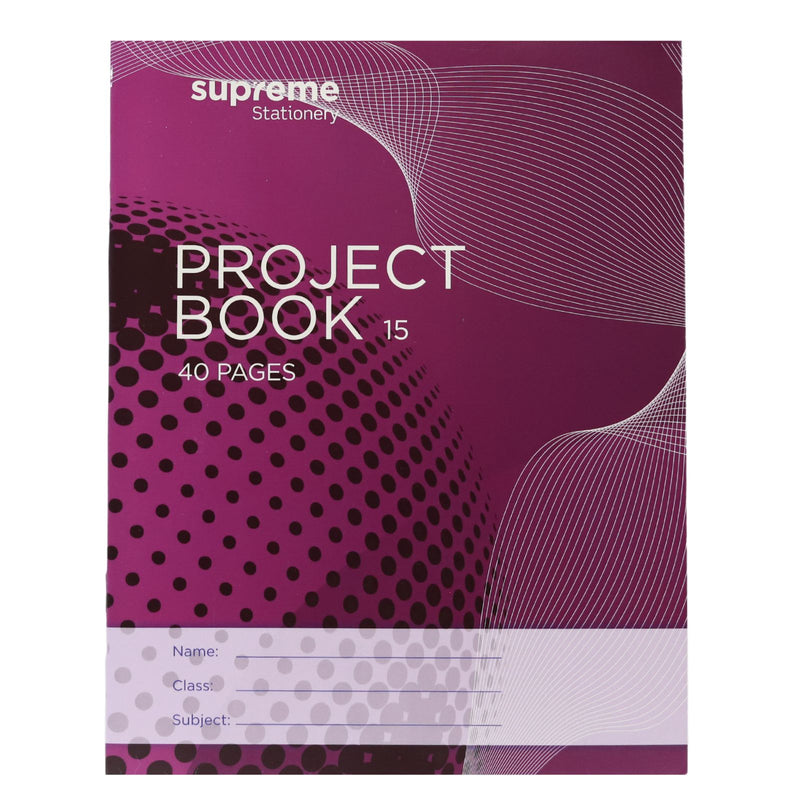 No.15 Project Copy Book - 40 Pages by Supreme Stationery on Schoolbooks.ie