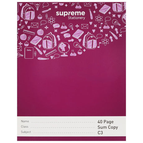 Sum Copy - C3 - 40 Page by Supreme Stationery on Schoolbooks.ie