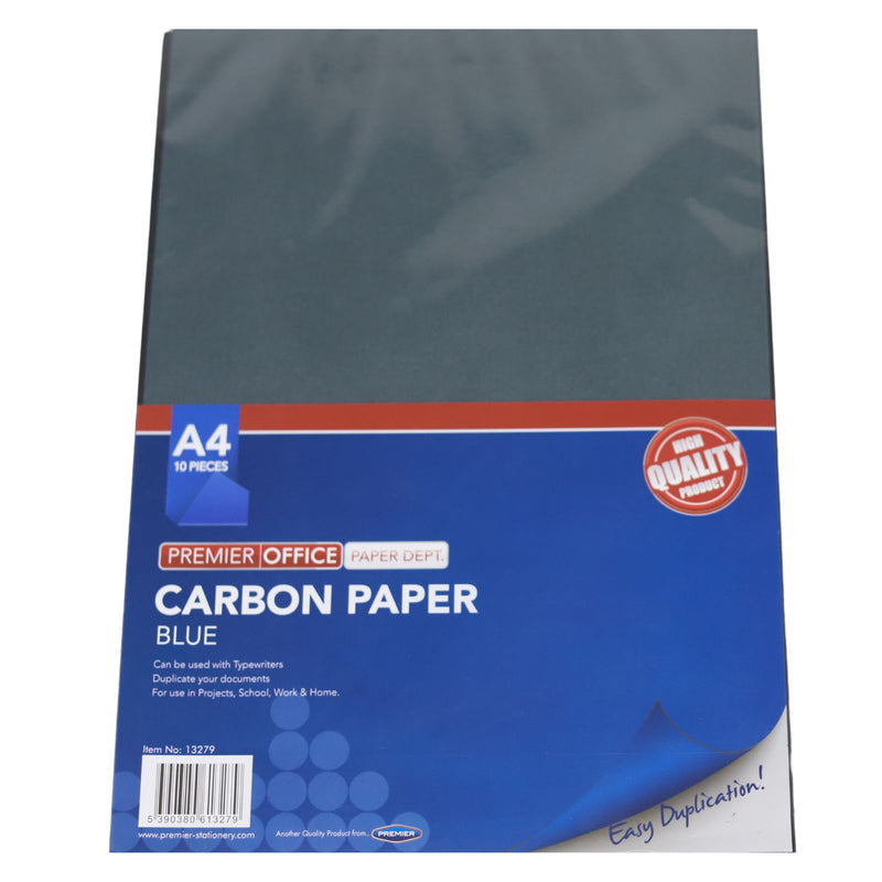 Pack of 10 - A4 Sheets of Carbon Paper - Blue by Premier Stationery on Schoolbooks.ie