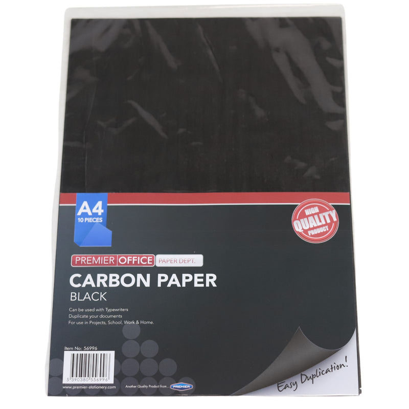 Pack of 10 - A4 Sheets of Carbon Paper - Black by Premier Stationery on Schoolbooks.ie