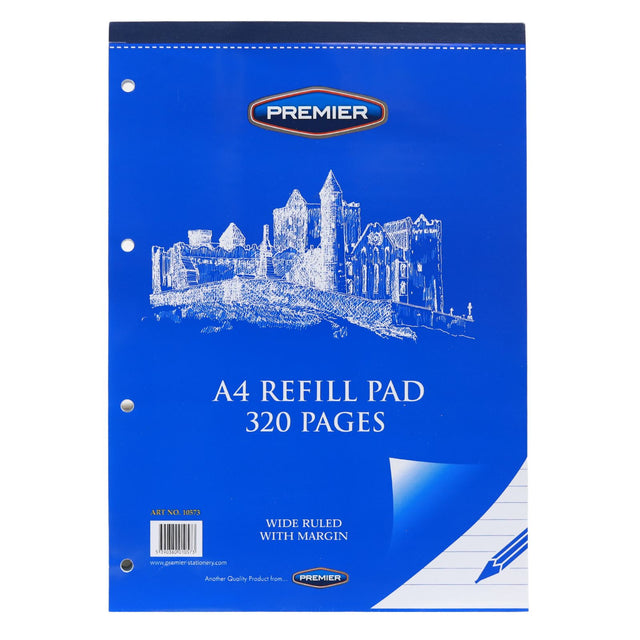 Premier A4 320pg Refill Pad - Top Bound by Premier on Schoolbooks.ie