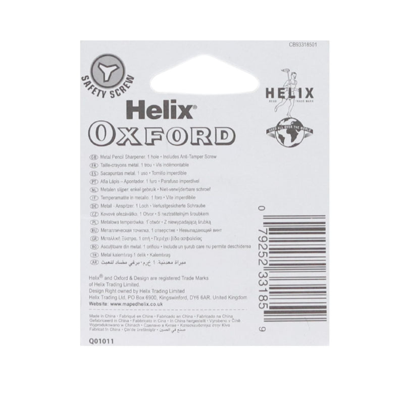 Helix - Oxford Single Hole Metal Sharpener by Helix on Schoolbooks.ie