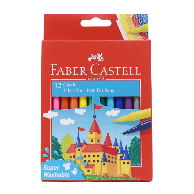 Faber-Castell - Felt Tip Pens - Pack of 12 by Faber-Castell on Schoolbooks.ie
