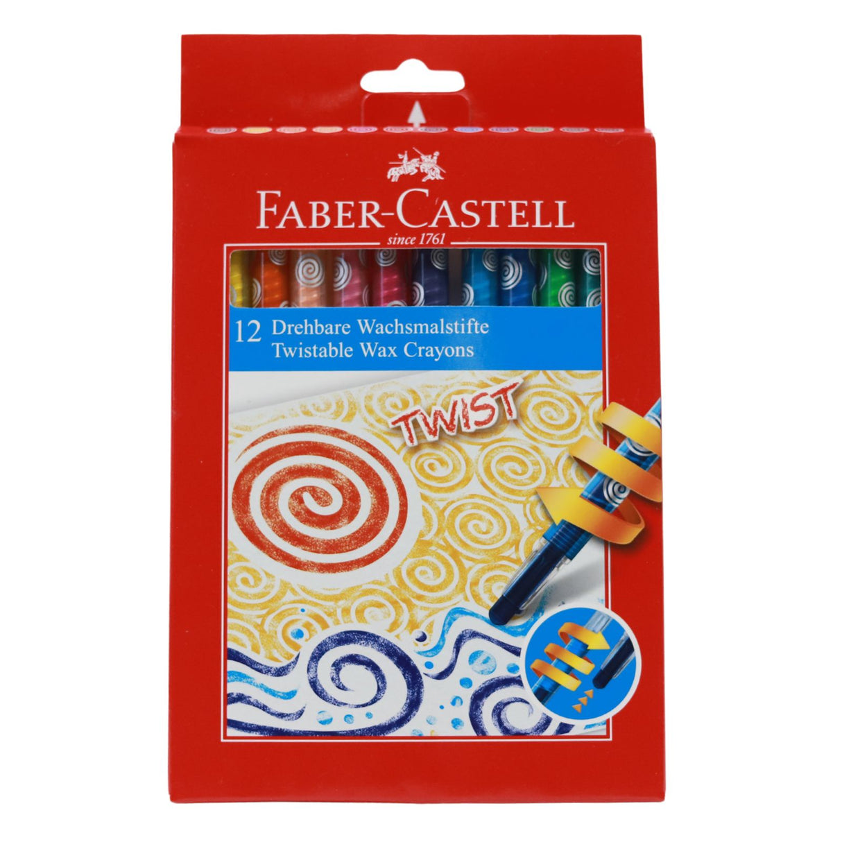 Faber-Castell - Twistable Wax Crayons - Box of 12 by Faber-Castell on Schoolbooks.ie