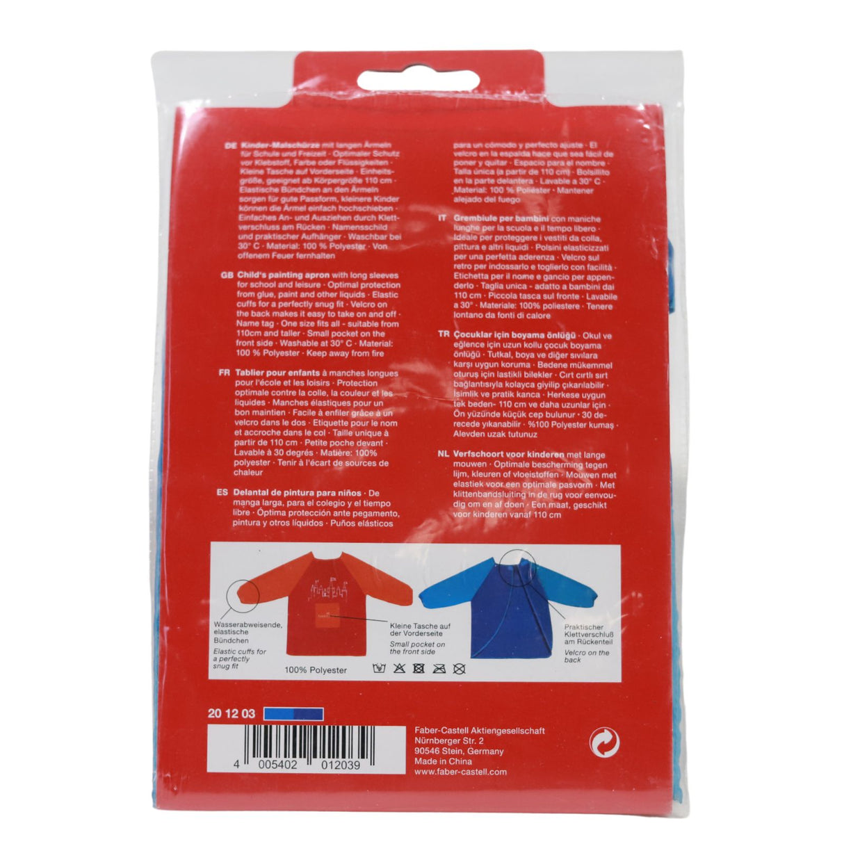 Faber-Castell - Blue Painting Apron For Young Artist by Faber-Castell on Schoolbooks.ie