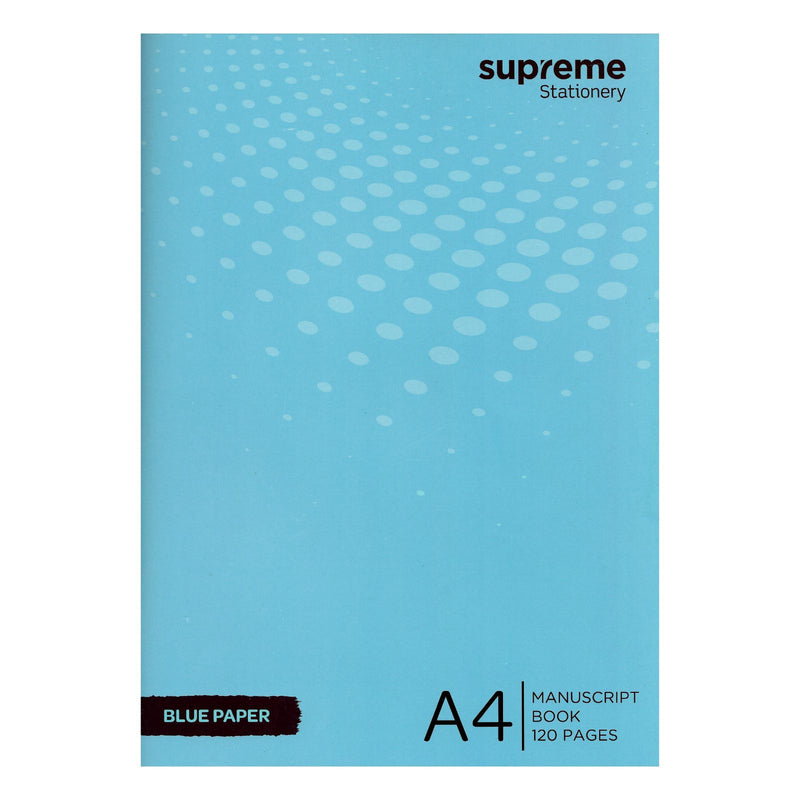 Supreme Stationery - Visual Aid A4 Manuscript Copy 120 Page - Blue by Supreme Stationery on Schoolbooks.ie