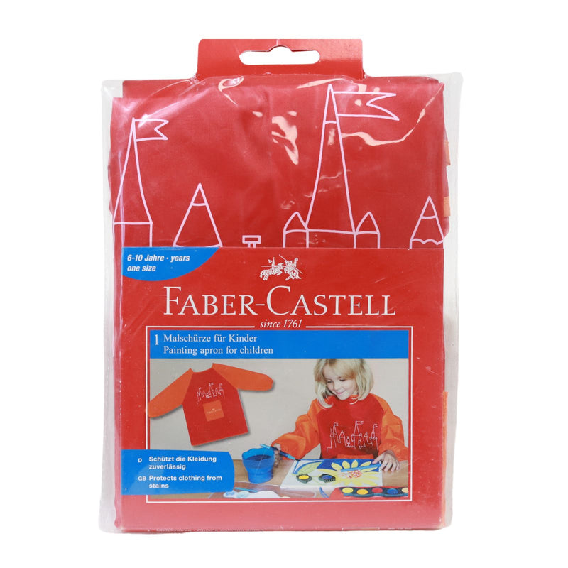 Faber-Castell - Red/Orange Painting Apron For Young Artist by Faber-Castell on Schoolbooks.ie