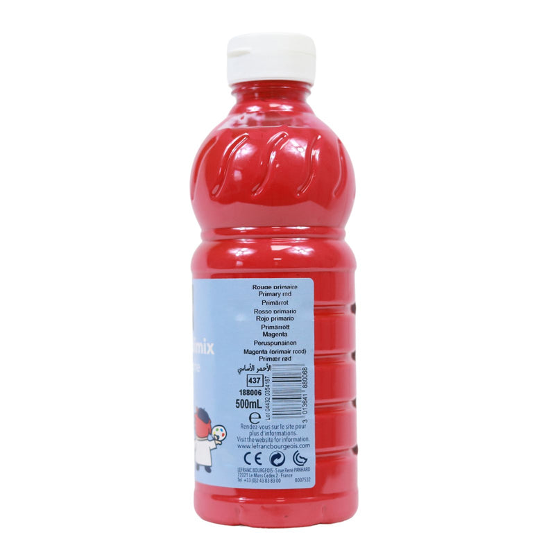 LB - Redimix Paint - 500ml - Primary Red by Lefranc Bourgeois on Schoolbooks.ie