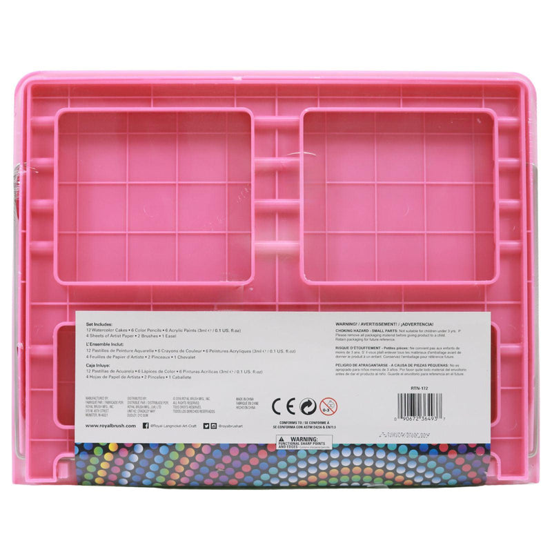 Mixed Media Art Set With Easel - Pink - 31 Piece by Royal & Langnickel on Schoolbooks.ie