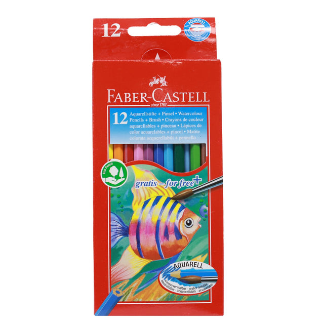 Faber-Castell - Water-Soluble Colour Pencils Box Of 12 by Faber-Castell on Schoolbooks.ie