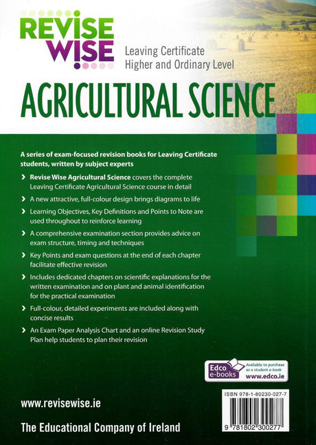 Revise Wise - Leaving Cert - Agricultural Science by Edco on Schoolbooks.ie