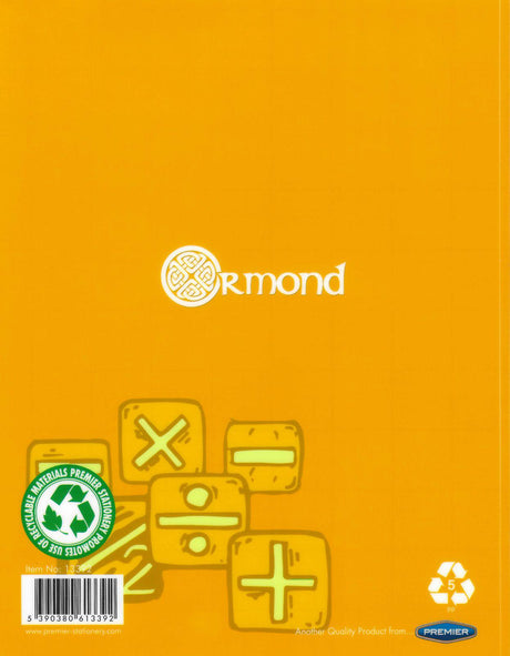 Ormond 40 Page Durable Cover 20mm Square Junior Sum Copy by Ormond on Schoolbooks.ie