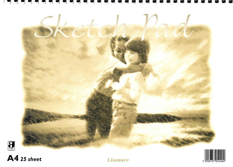 Sketch Pad/Drawing Block A4 Spiral 120grm - 25 Sheets by Lismore on Schoolbooks.ie