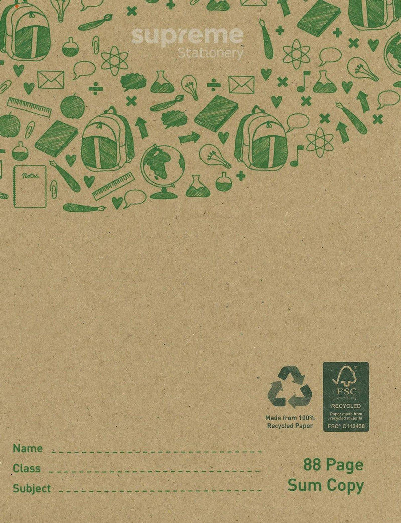 Supreme Stationery - Recycled Sum Copy - 88 Page by Supreme Stationery on Schoolbooks.ie