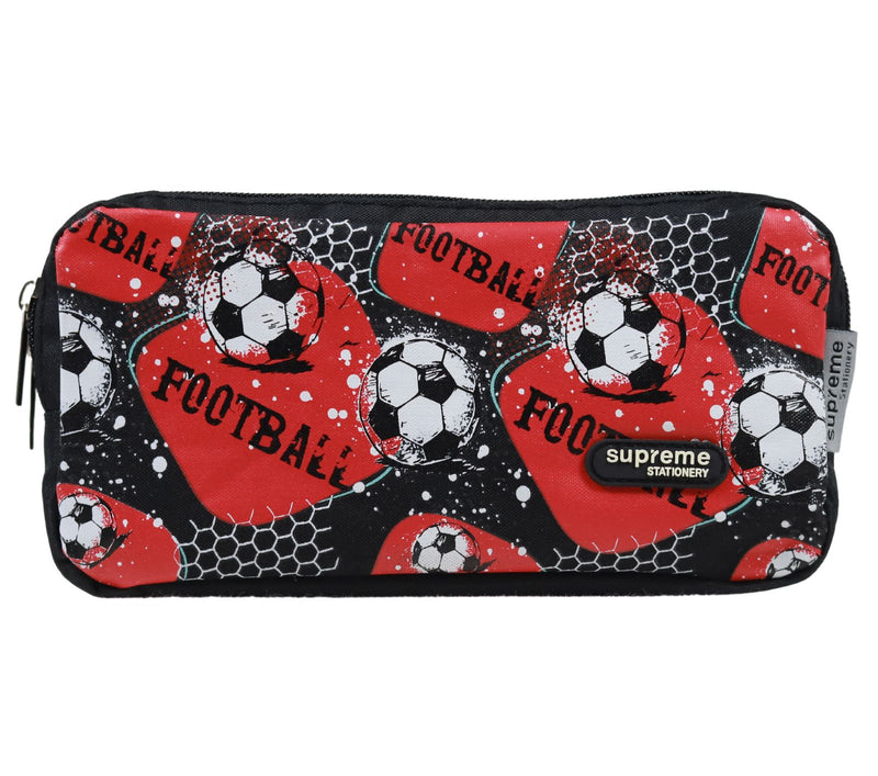 Football Double Pencil Case by Supreme Stationery on Schoolbooks.ie