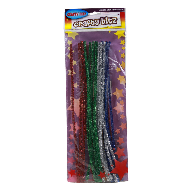 Crafty Bitz Packet of 30 12" Pipe Cleaners Stems - Glitter by Crafty Bitz on Schoolbooks.ie