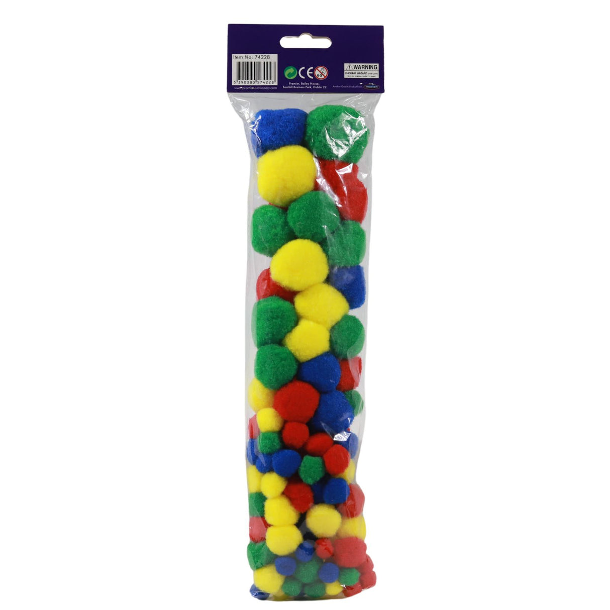 Crafty Bitz - 100 Assorted Sizes Pom Poms - Primary Colours by Crafty Bitz on Schoolbooks.ie