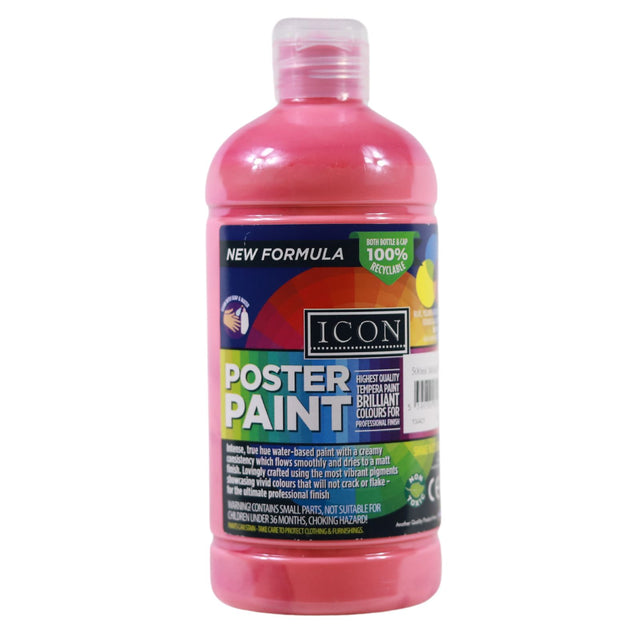 Icon Poster Paint 500ml - Magenta by Icon on Schoolbooks.ie