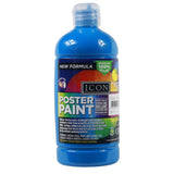 Icon Poster Paint 500ml - Cyan Blue by Icon on Schoolbooks.ie