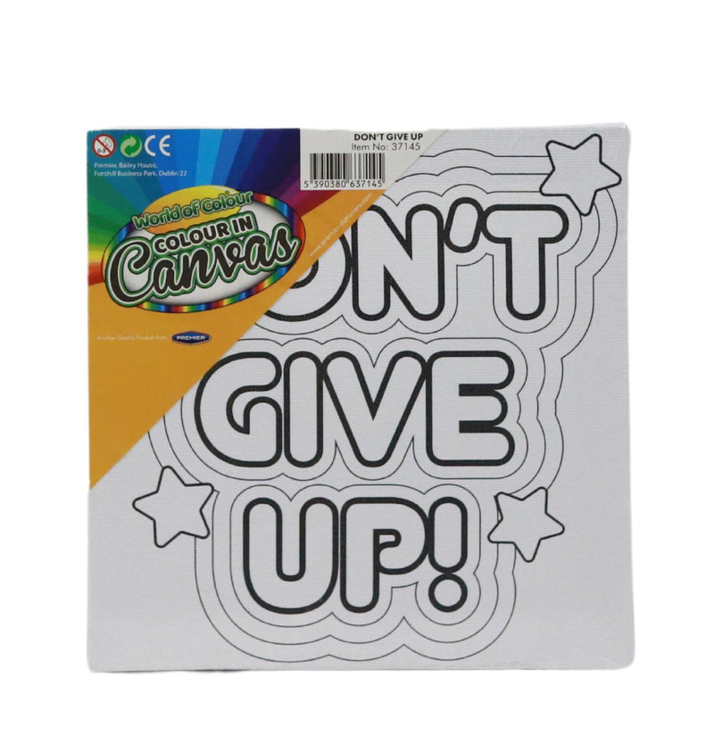 World Of Colour - 150x150mm Colour In Canvas - Don't Give Up by World of Colour on Schoolbooks.ie