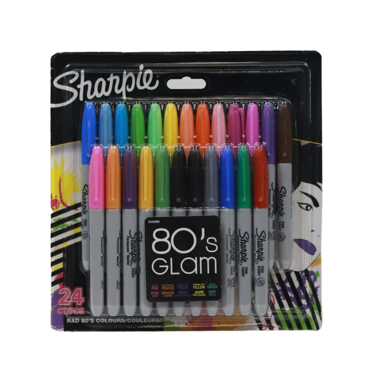 ■ Sharpie Card 24 Pack Fine Markers - 80's Glam by Sharpie on Schoolbooks.ie