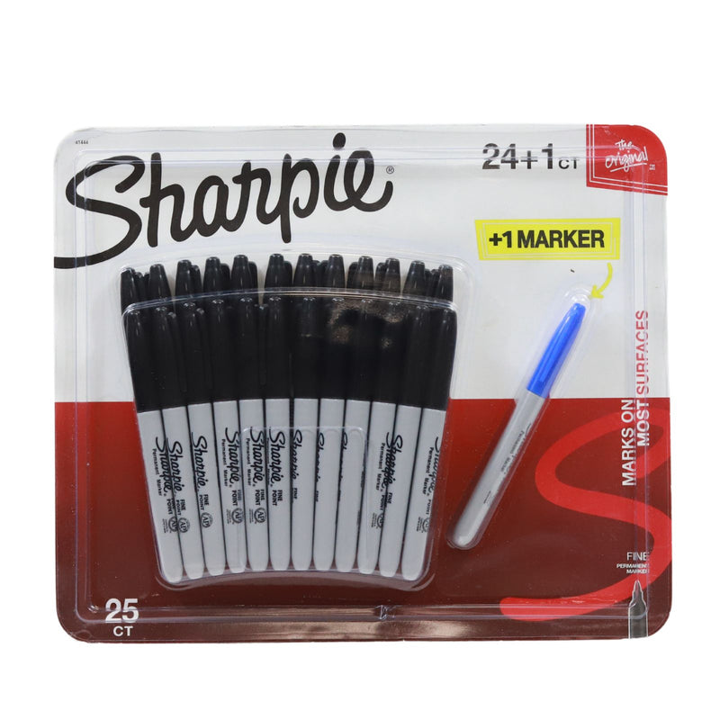 Sharpie 24 Black Permanent Markers by Sharpie on Schoolbooks.ie