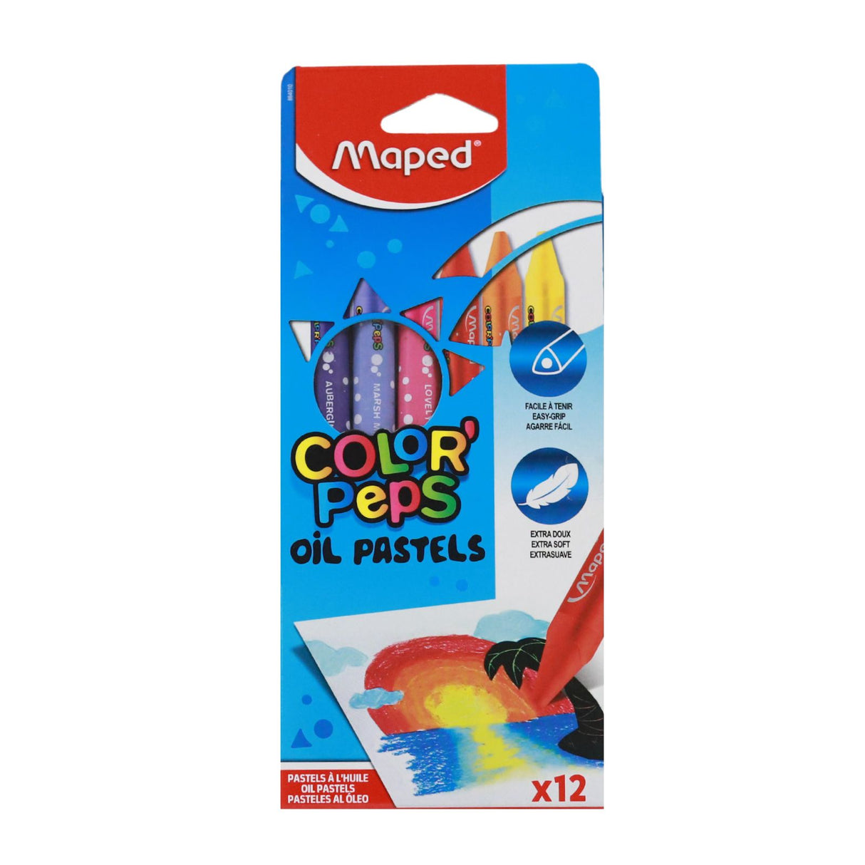 ■ Maped - Color'peps Box of 12 Oil Pastels by Maped on Schoolbooks.ie