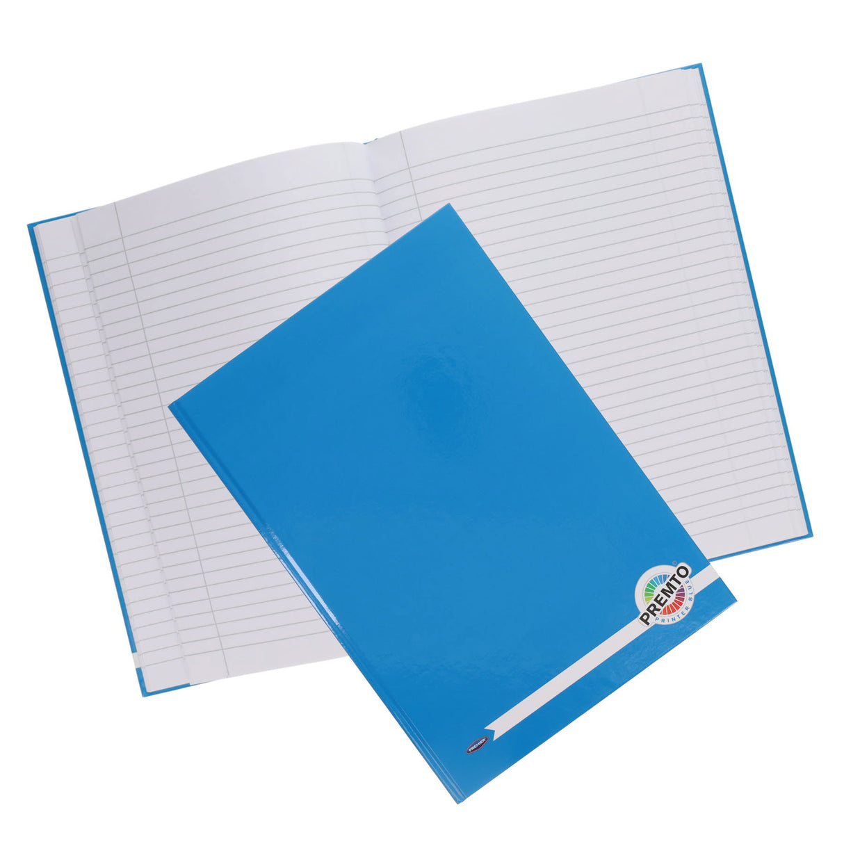 ■ Premto - A4 160pg Hardcover Notebook - Printer Blue by Premto on Schoolbooks.ie