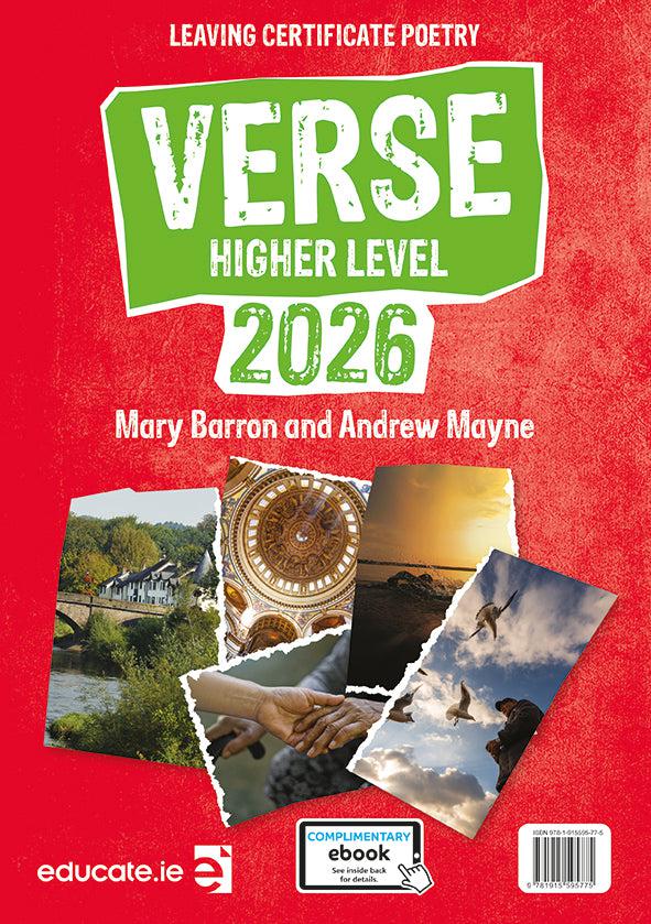 Verse 2026 - Leaving Cert Poetry - Higher Level - Textbook & Poetry Skills Portfolio Book Set by Educate.ie on Schoolbooks.ie