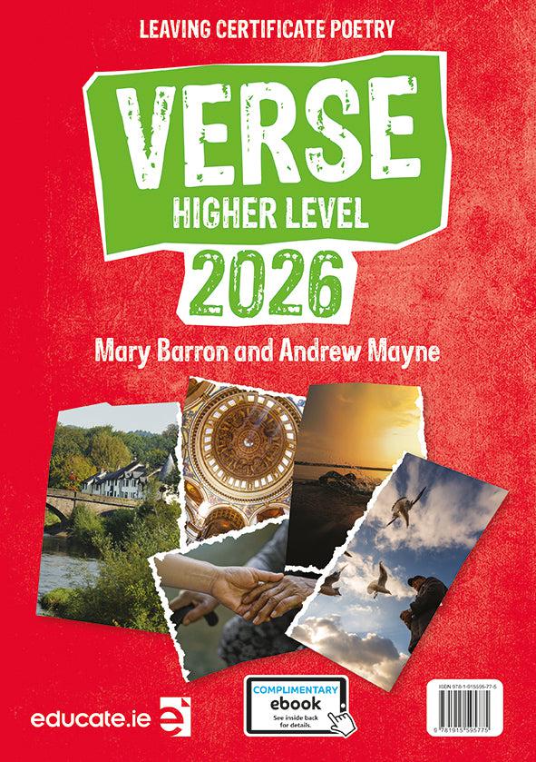 Verse 2026 Leaving Cert Poetry Higher Level Set