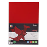 Premier Activity - Glitter Card - A4 - 250gsm - 10 Sheets - Red by Premier Activity on Schoolbooks.ie