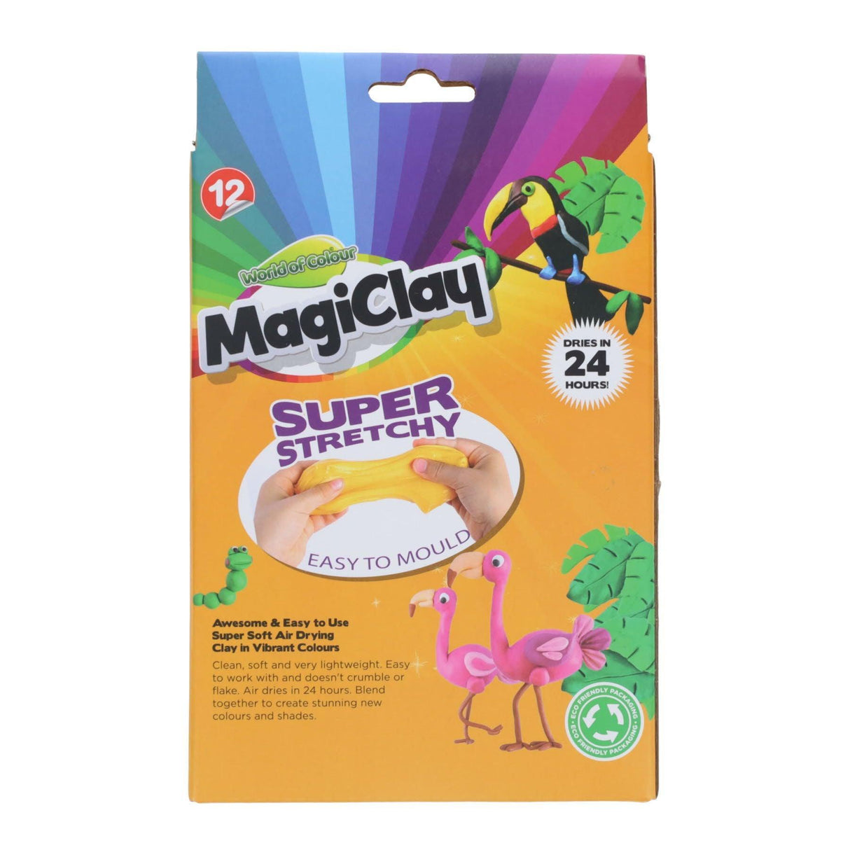 World of Colour - Super Stretchy MagiClay - 12x15g Tubs by World of Colour on Schoolbooks.ie