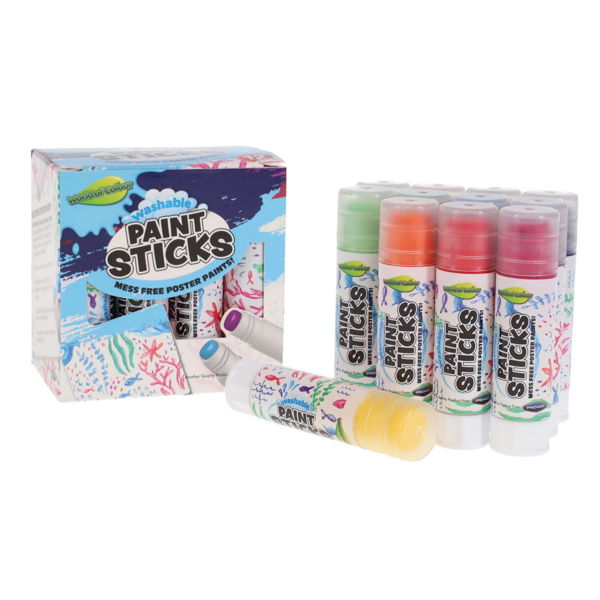 World of Colour - Washable Poster Paint Sticks - Box 12