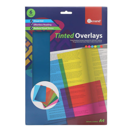 Ormond - Tinted Overlays - A4 - Packet of 6 by Ormond on Schoolbooks.ie