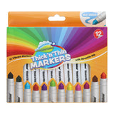 World of Colour - Thick'N'Thin Washable Markers - Pack of 12 by World of Colour on Schoolbooks.ie