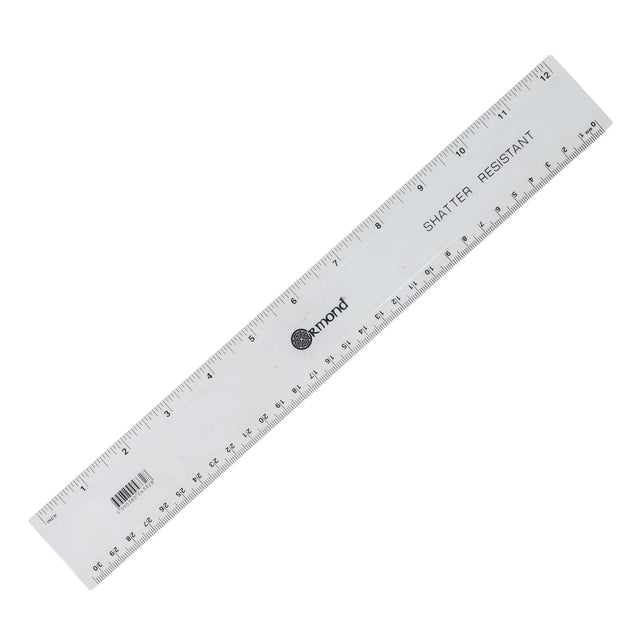 ■ Ormond - Shatterproof Ruler - 12" / 30cm by Ormond on Schoolbooks.ie