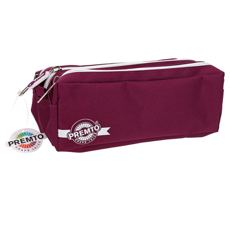 Premto - Pencil Case - 3 Pocket - Grape Juice by Premto on Schoolbooks.ie