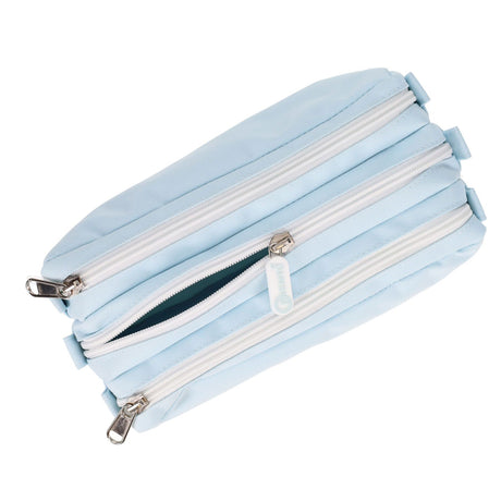 Premto - Pencil Case - 3 Pocket - Pastel - Cornflower Blue by Premto on Schoolbooks.ie